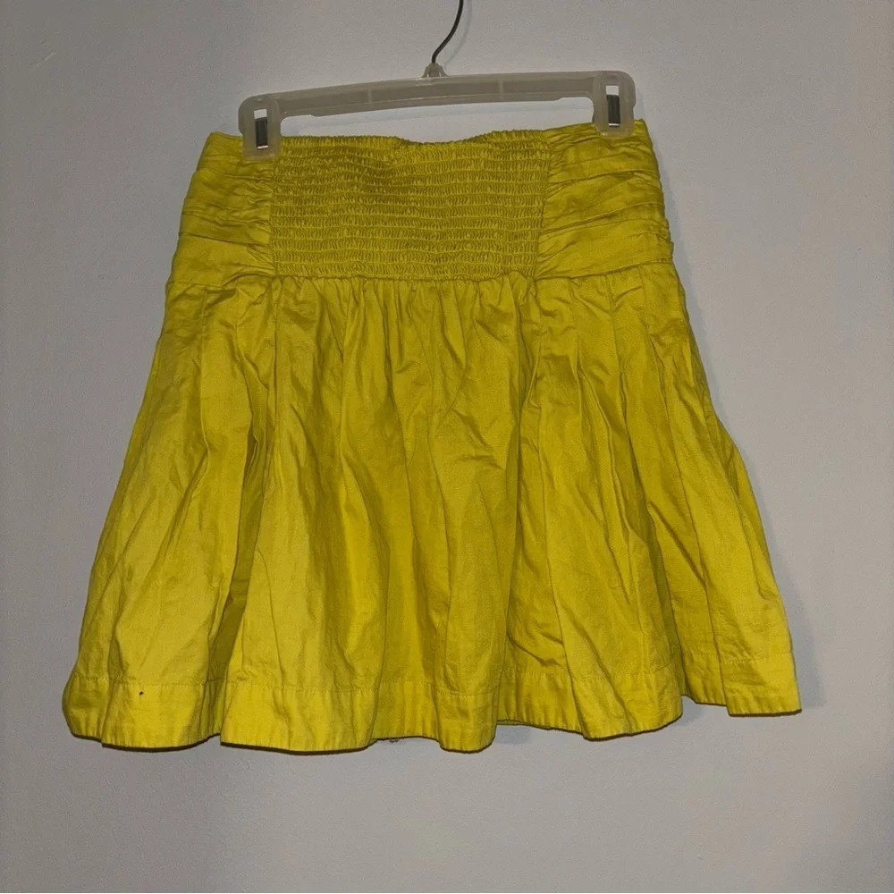 Maeve by Anthropologie Lime Green Cotton Poplin Bow Tie Mini Skirt